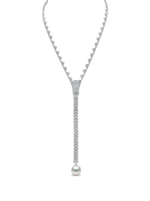 Yoko London 18K white gold Zyyp pearls and diamonds necklace Silver CS1023N7W