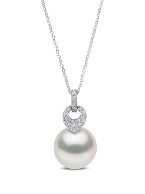 Yoko London 18K white gold Jazz pearl and diamonds pendant necklace Silver JZ1007P7W
