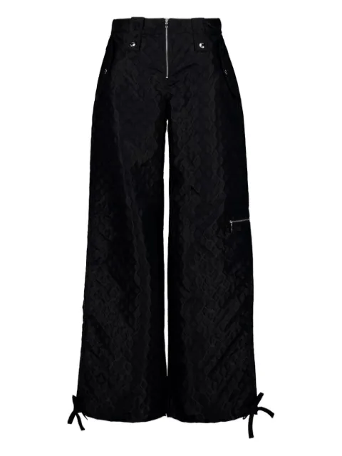 Casablanca monogram tie-detail trousers Black WAW25TR36601