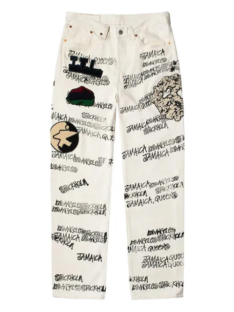 Denim Tears x Stussy x Our Legacy TTL 501 jeans White DT182