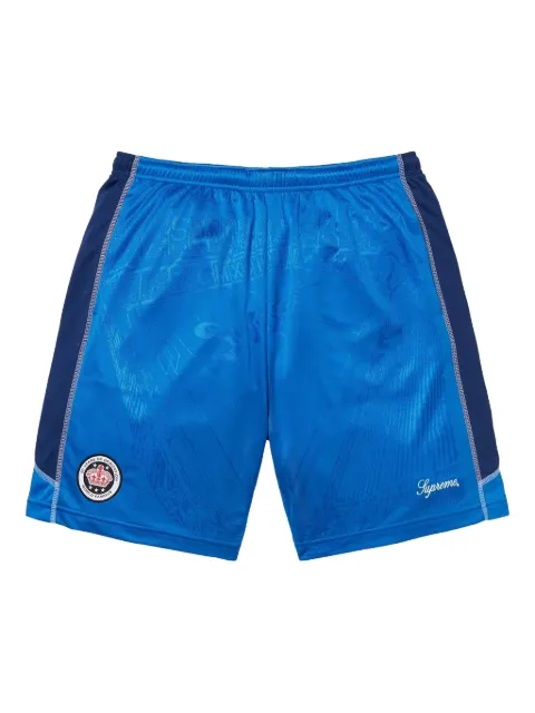 Supreme patterned-jacquard soccer shorts Blue SU25764