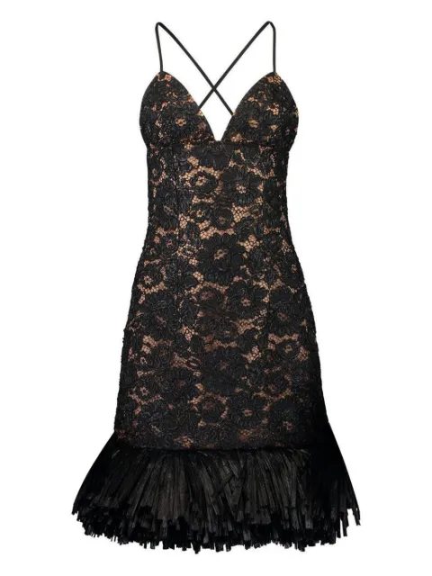 Michael Kors Collection floral-embroidered mini dress Black GDR3020106