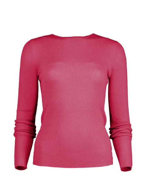 Michael Kors Collection Hutton ribbed long-sleeve T-shirt Pink AK005Y0005RASPBERRY