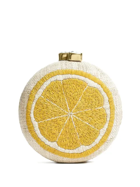Pamela Munson Lemon Slice clutch Yellow P25HB009NATYELLOW