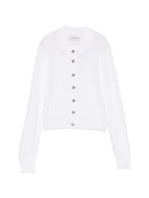 Brandon Maxwell Aubrey button cardigan White KN417PS26