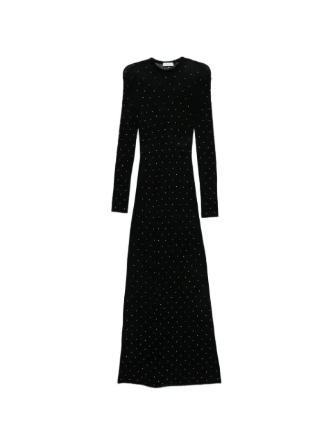 Rabanne studded long-sleeve maxi dress Black 26PMRO156ML0336