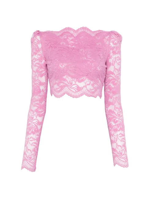 Rabanne lace boat-neck top Pink 26PJTO845PA0170