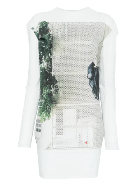 Issey Miyake Street View graphic print top Blue IM58FJ024