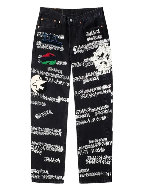 Denim Tears x Stussy x Our Legacy straight-leg jeans Black DT184