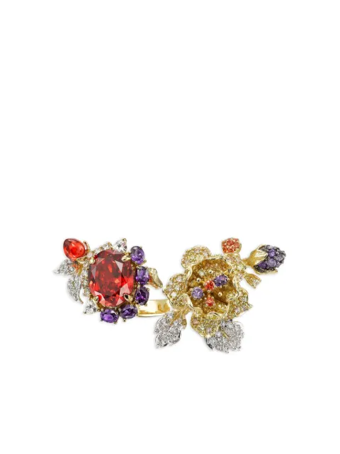 Anabela Chan 18K yellow gold and rhodium vermeil Imperial Delphinium multi-stone ring Orange AC17EG12RSYGIT