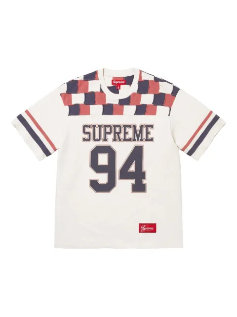 Supreme Patchwork Yoke football T-shirt White SU25755