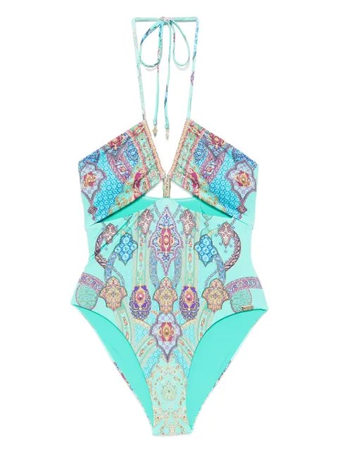 Camilla The Concubines Corridor halterneck swimsuit Blue 00037485CONCCORR