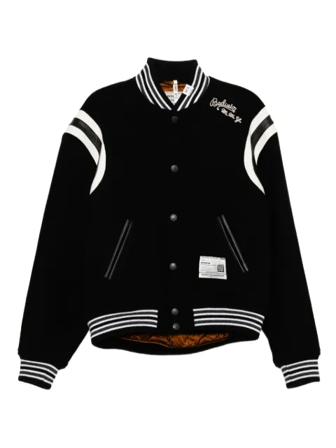 Maison MIHARA YASUHIRO logo-embroidered bomber jacket Black C15BL012