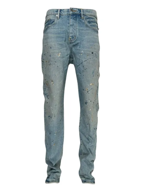 Purple Brand paint-splatter jeans Blue P005SQLG425