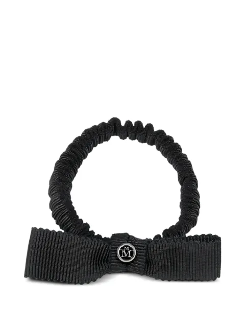 Maison Michel Maddy bow-embellishment hair scrunchie Black 3151001001
