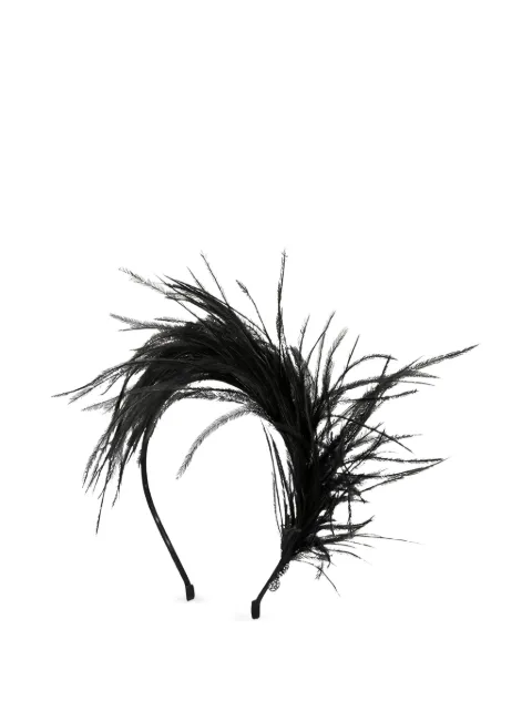 Maison Michel feather-embellished headband Black 3148001001