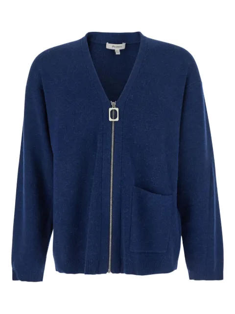 JW Anderson V-neck zip-up cardigan Blue KW1435YN0443
