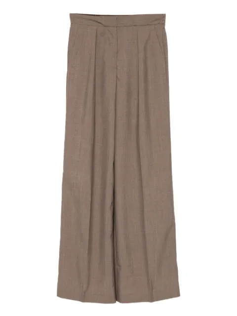 JOSEPH Alanel pleated-front trousers Brown JF009406