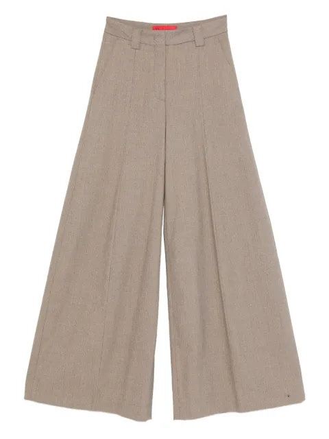 THELATEST pleat-detail cotton trousers Neutrals TLWC3101W0218ABTPT0170