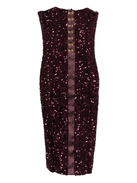 Elisabetta Franchi sequin-embellished midi dress Purple AB88357E2
