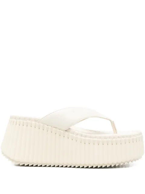 Chloé flatform sandals Neutrals CHC25A10XSN