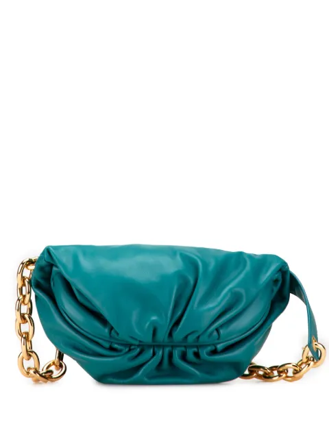 Bottega Veneta Pre-Owned 2012-2025 Lambskin Chain Pouch belt bag Blue Z7LLMSKXIOYIZCRO