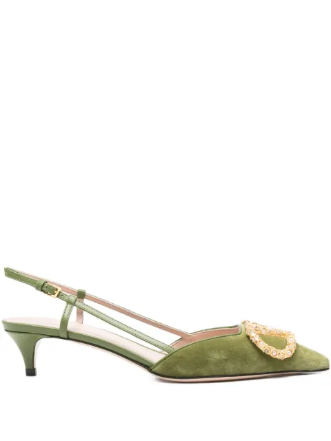 Valentino Garavani slingback embellished pumps Green WS0Q70XUP