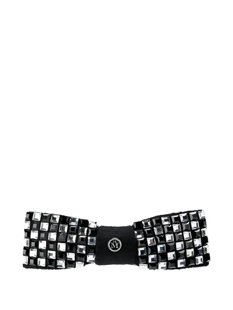Maison Michel crystal-embellished bow hair clip Black 3150001001