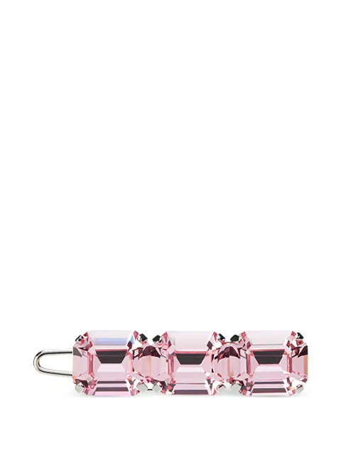 Maison Michel emerald-cut crystal hair slide Pink 3139001002
