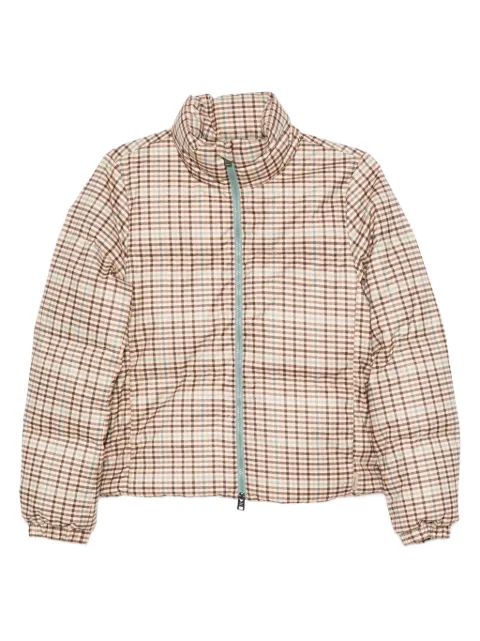 Woolrich checked zip-up jacket Neutrals CFWWOU2062FRUT5093