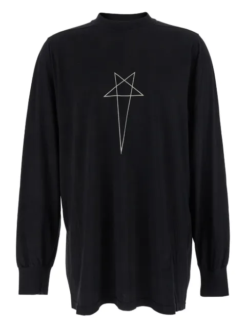 Rick Owens DRKSHDW star-print long-sleeve t-shirt Black DU02E7261RNEP3