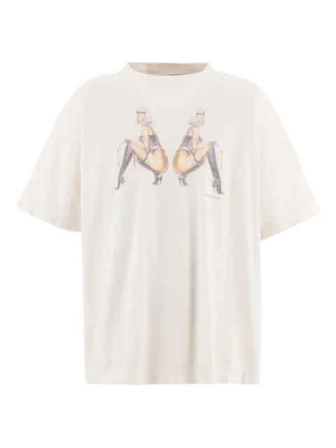 SAINT MXXXXXX graphic-print cotton T-shirt White SMHR10000C78