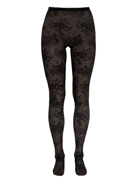 Balenciaga floral-lace tights Black 8498904F8B4