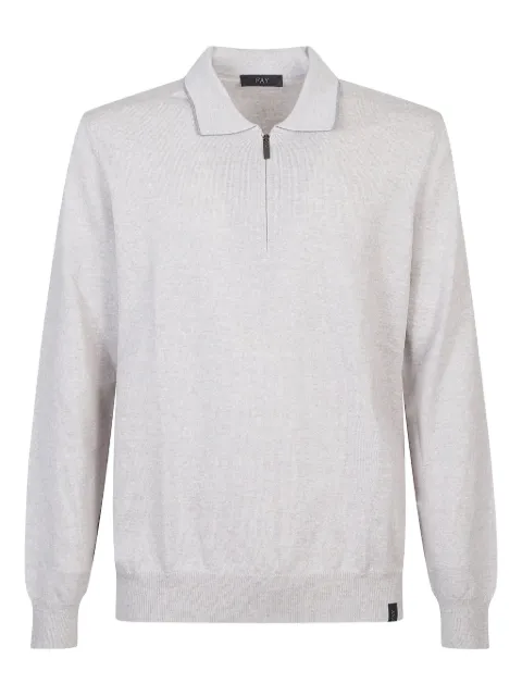 Fay zip-front polo shirt Grey NMMC1512270WJF