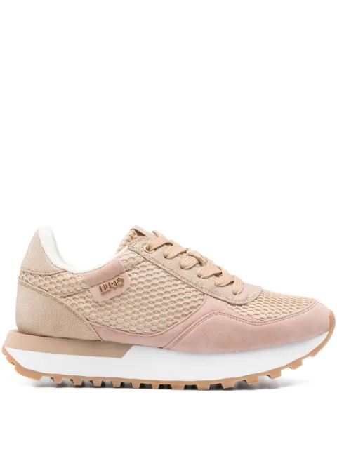 LIU JO mesh-panel leather sneakers Neutrals BF5057TX500
