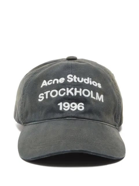 Acne Studios logo-embroidered hat Black C40434