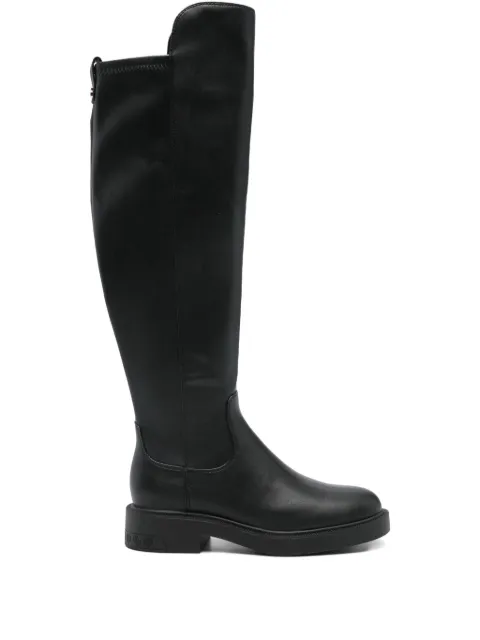 GUESS USA zip-up knee-high boots Black FLFFYZELE11