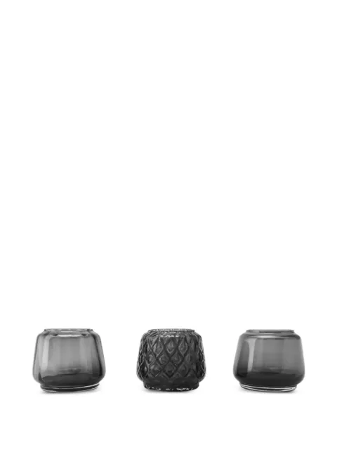 XLBoom Kuro tealight holders (set of three) Grey XLBA2014048
