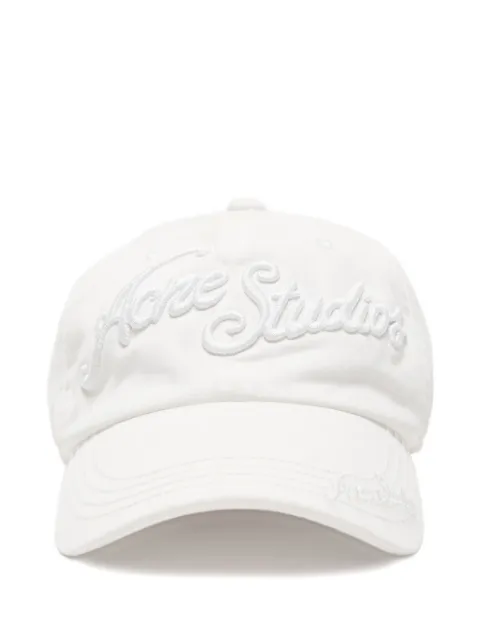 Acne Studios embroidered-logo baseball cap hat White C40416