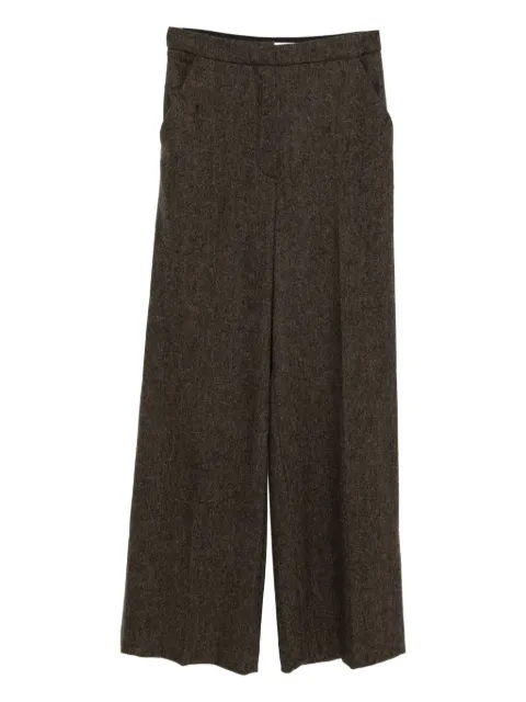Yves Salomon flannel tailored trousers Brown 26W26WYP029XXTIFL