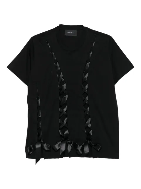 Simone Rocha ribbon bow-detail t-shirt Black 53680553COTTONJERSEYBLACK