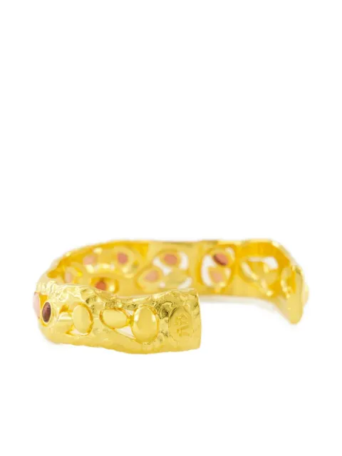 Aurelie Bidermann Atalide garnet opal bracelet Gold FW25BR08