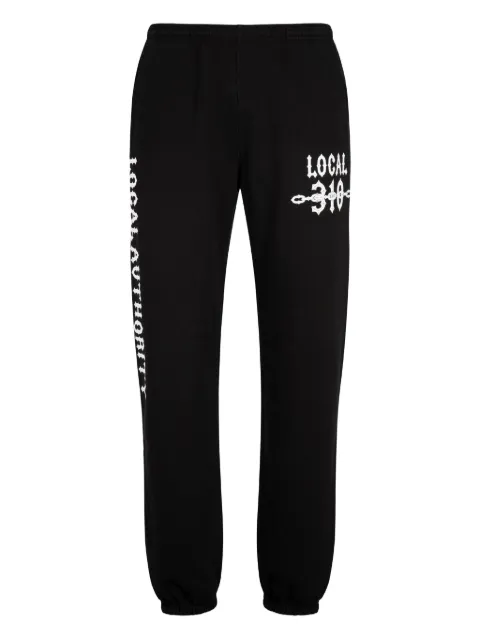 Local Authority chain-print track pants Black N24LLP12