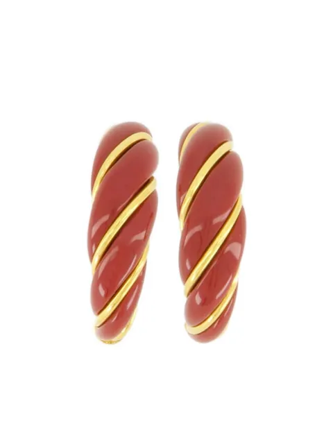 Aurelie Bidermann Diana hoop earrings Red FW25BO17