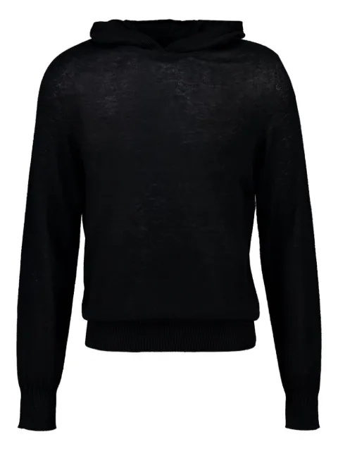 120% Lino long-sleeve hoodie Black 32ELIM39EEG422100