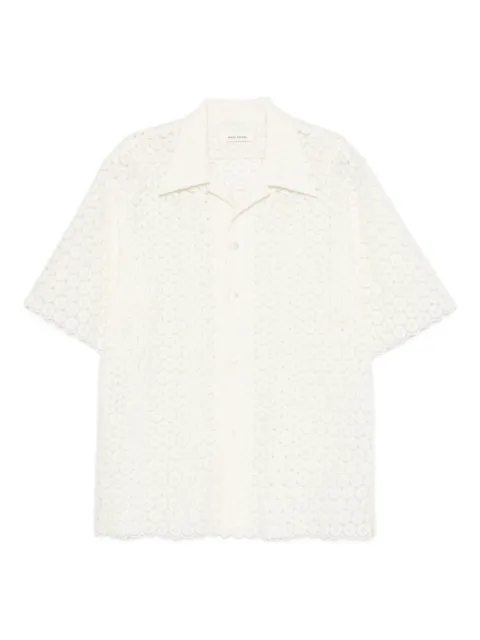 Wales Bonner Highlife bowling shirt White MA25SH12C012
