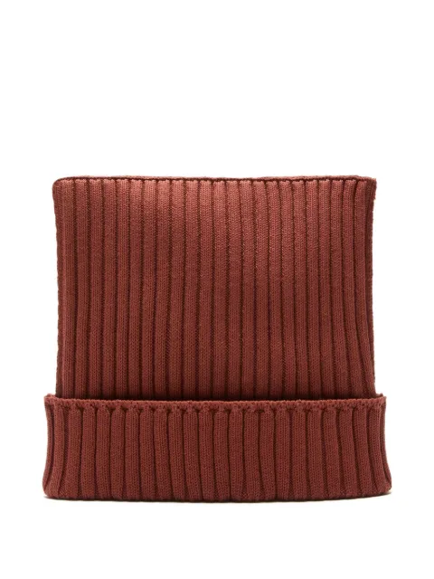 Acne Studios ribbed beanie Brown C40396