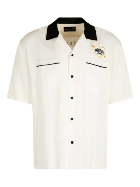Local Authority graphic-print cotton shirt Neutrals M24SSP10