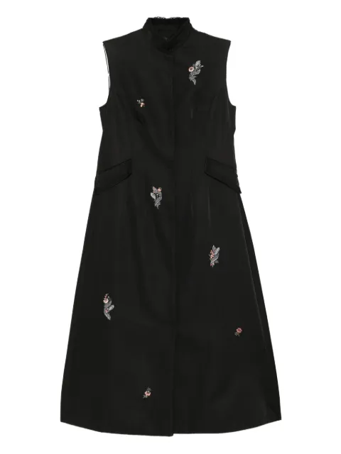 SHIATZY CHEN Scape-of-Curve embroidered coat Black 658554
