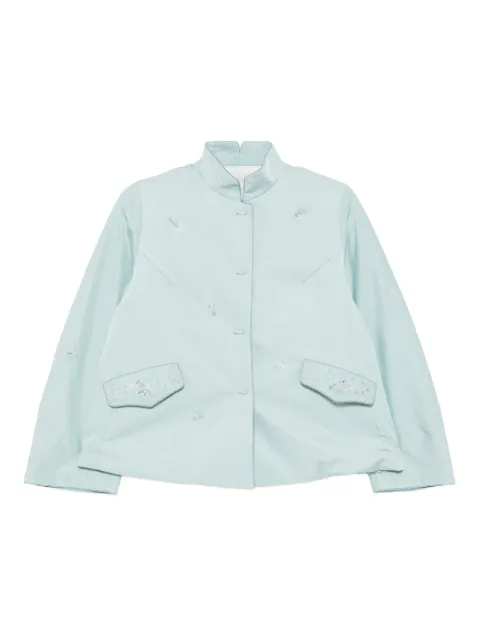 SHIATZY CHEN Scape-of-Curve cropped jacket Green 658546